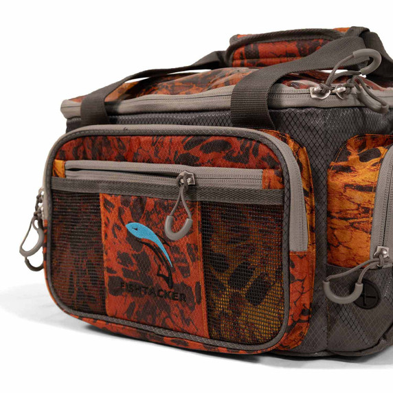 Front pocket image of the FishTacker Superday Tackle Bag.