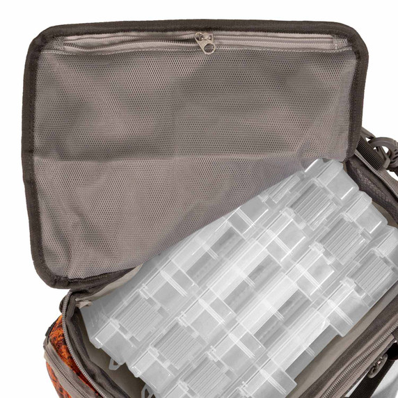 Opened top image of the FishTacker Superday Tackle Bag.