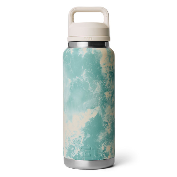 Back Image of the Yeti Rambler 36 oz. Water Bottle with Color-Matched Chug Cap.