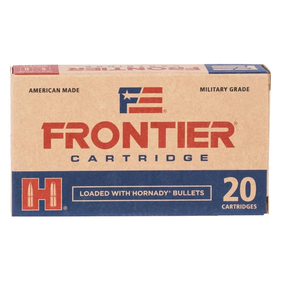 Box Image of the Hornady 300 Blackout 208 Grain FMJ Subsonic Frontier Rifle Ammunition.