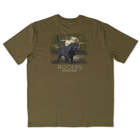 Back image of the Rogers Marsh Scene Lab T-Shirt.