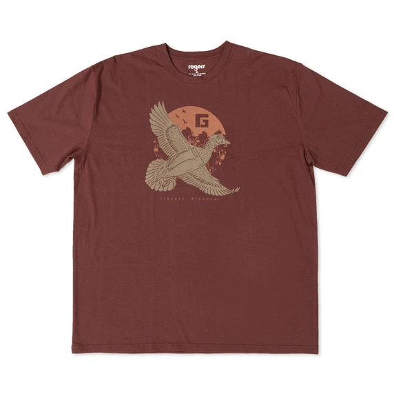 Front Image of the Rogers Sporting Goods Monotone Wood Duck T-Shirt.