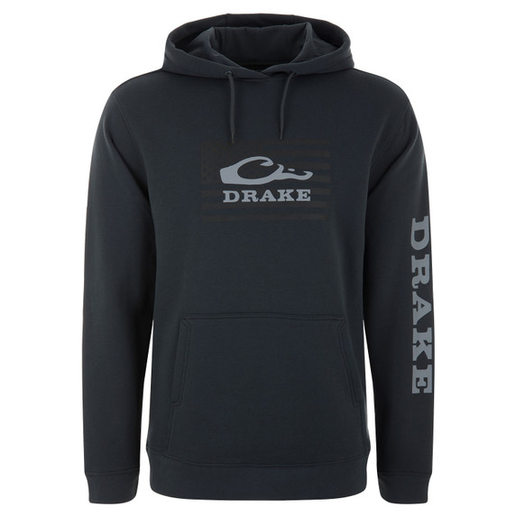 Image of the Cotton Logo Work Hoodie in Unexplored Black