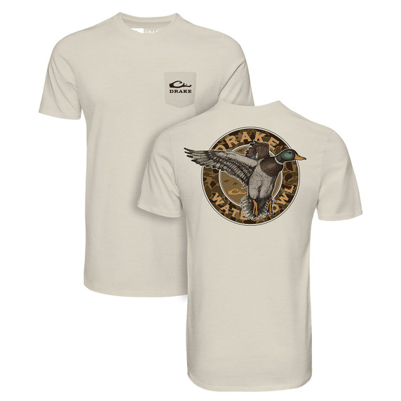 Image of the Drake Waterfowl Circle Mallard T-Shirt in Turtle Dove
