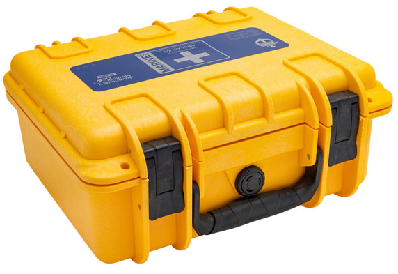 Side image of the Adventure Medical Kits Marine Series 600 Medical Kit.