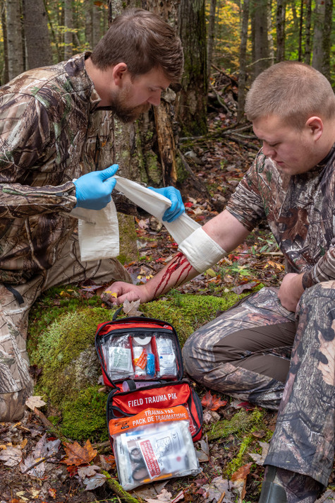 In use image of the Adventure Medical Kits Sportsman 300 Medical Kit.