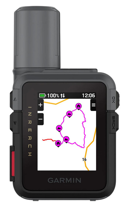 In use image of the Garmin inReach Mini 3 Compact Satellite Communicator.