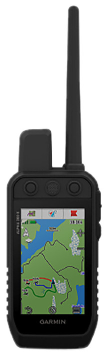 Front Image of the Garmin Alpha 200 Plus Handheld Dog Tracker and Training Device.
