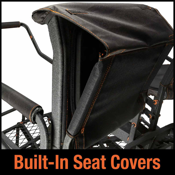 Seat Cover Image of the Ol' Man 17' Final Shot Extra Wide Jaw and Truss Ladder Stand.