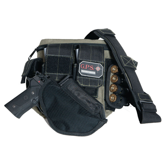 Image of the GPS Rapid Deployment Sling Pack with Handgun Holster.