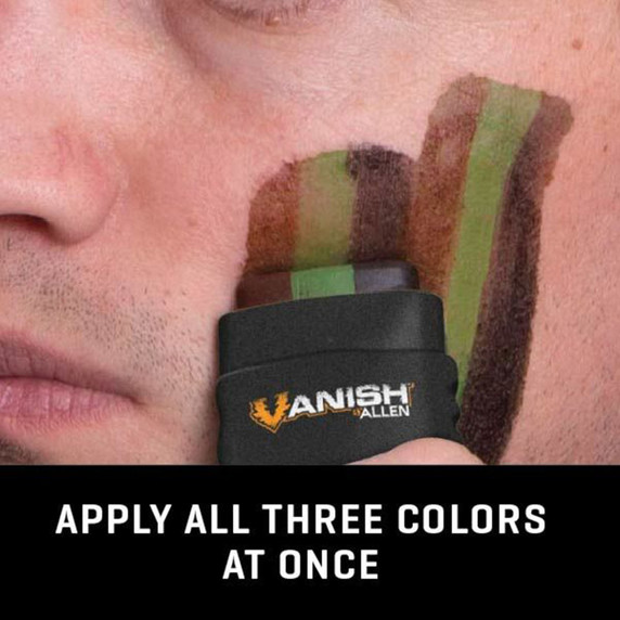 Model Image of the Allen Co. Vanish Camo Face Paint Stick.