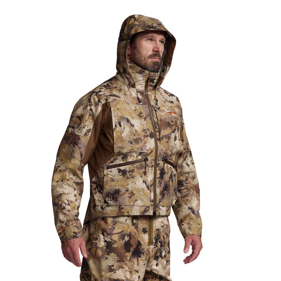 Front Model Image of the Sitka Delta Wading Jacket.