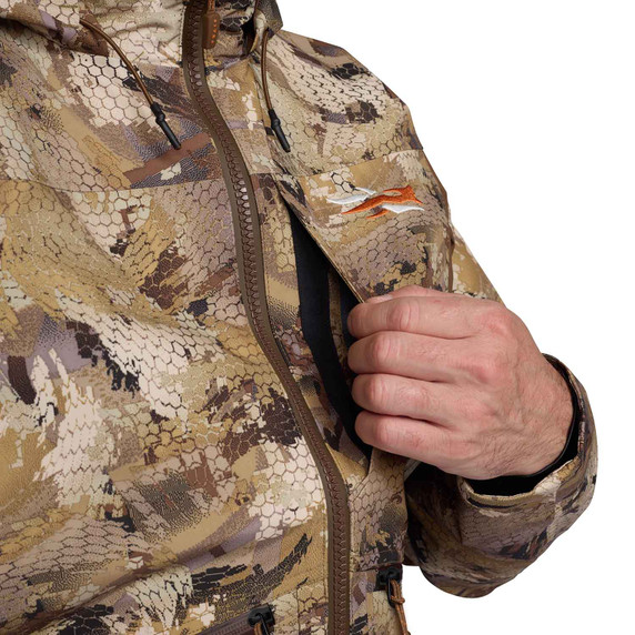 Chest Pocket Image of the Sitka Delta Wading Jacket.