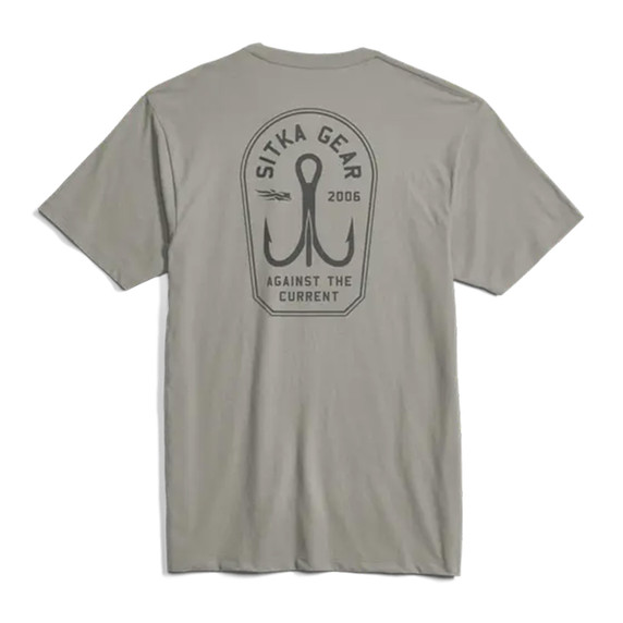 Back Image of the Sitka Treble Crest Tee in Pebble Grey