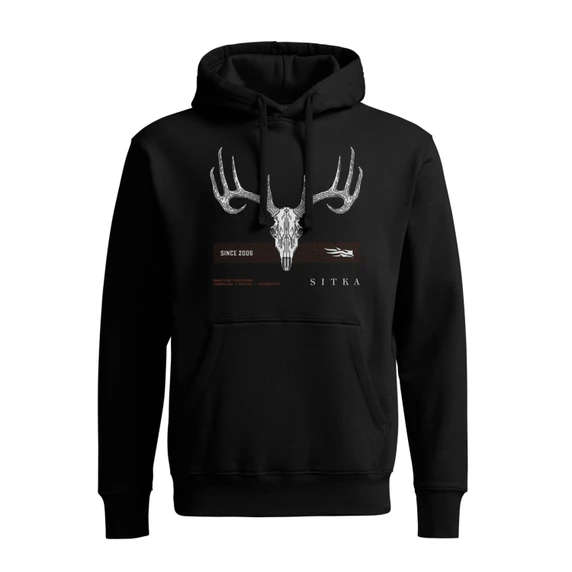 Image of the Sitka Tech Whitetail Pullover Hoodie in Sitka Black