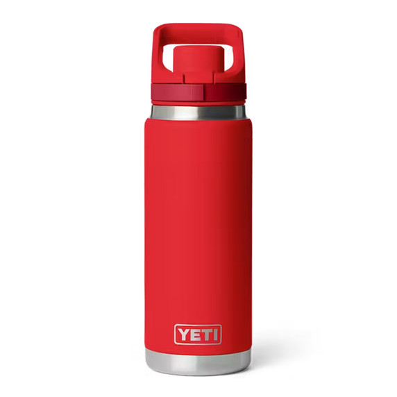 Image of the Yeti Rambler 26 oz. Water Bottle with Flip Chug Cap in Rescue Red
