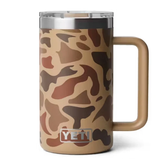 Image of the Yeti Rambler 24 oz. Mug with Durasip Ceramic Lining in Wetlands Camo