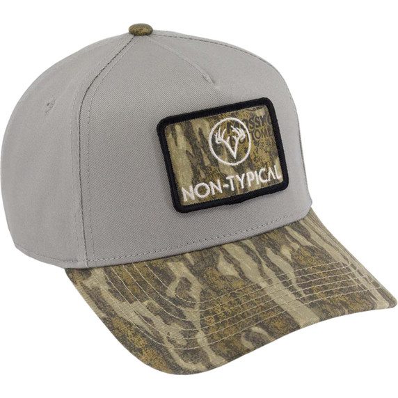 Image of the Drake Non Typical x Lost Hat Ea5y Hybrid Patch Logo Cap in Mossy Oak Bottomland