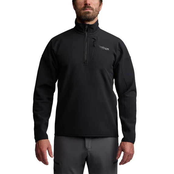 Image of the Sitka Alpha Fleece 1/4 Zip Pullover in Sitka Black