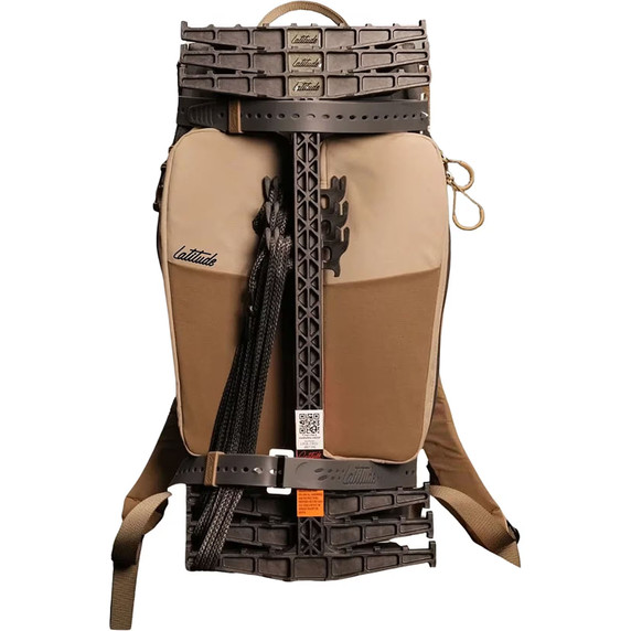 Image of the Latitude Flyer Backpack in Black/Tan