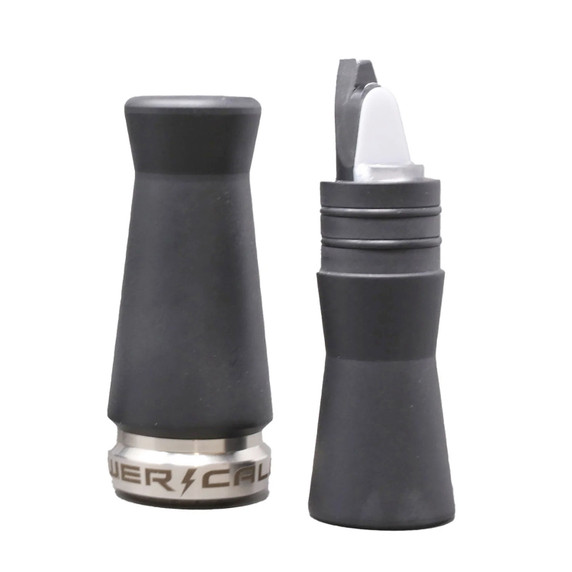 Disassembled Image of the Power Calls Spark Acrylic Specklebelly Goose Call.