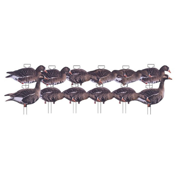 Image of the Dakota Decoys Fully Flocked Whitefront Silhouette Specklebelly Goose Decoys.