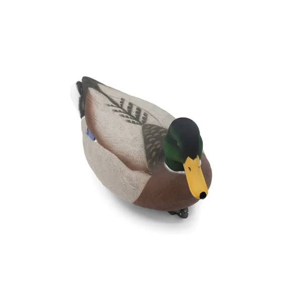 High tilted image of the Final Approach HD Mallard Floaters With Flocked Drake Heads.