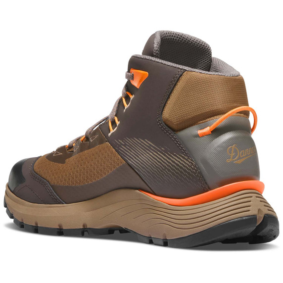 Titled image of the Danner Trail Junction Mid 4" Hiking Boot, Malt Brown/Poppy Orange.