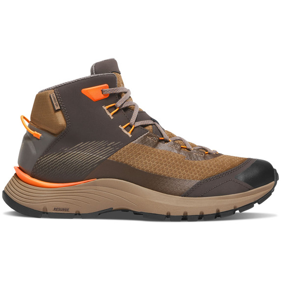 Image of the Danner Trail Junction Mid 4" Hiking Boot, Malt Brown/Poppy Orange.