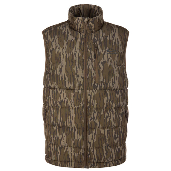 Image of the Drake Waterfowl BMF Down Vest in Mossy Oak Original Bottomland