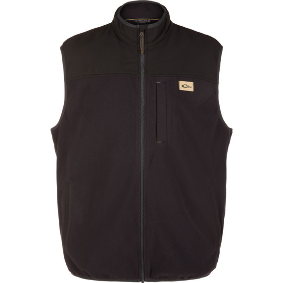 Image of the Drake Camp Fleece Vest in Black