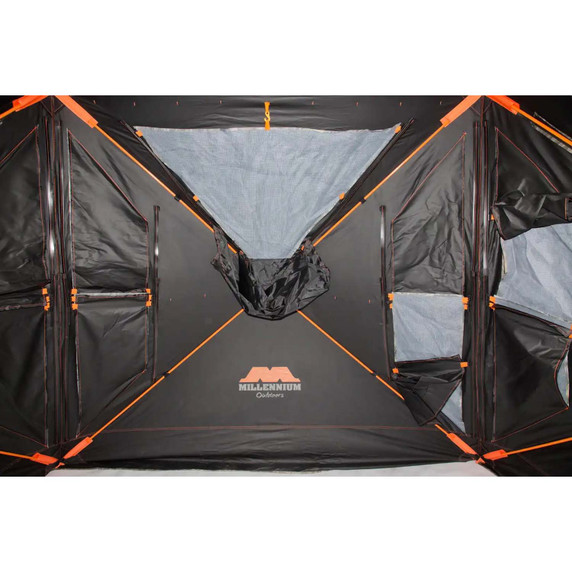 Inside image of the Millennium Treestands Antler Shak 30-30 Ground Blind.