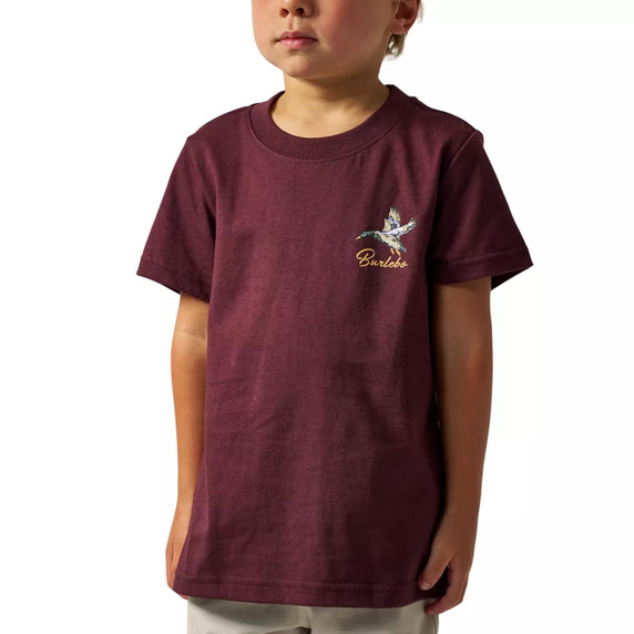 Front image of the Burlebo Youth Short Sleeve Tee Pintail Diving Duck.