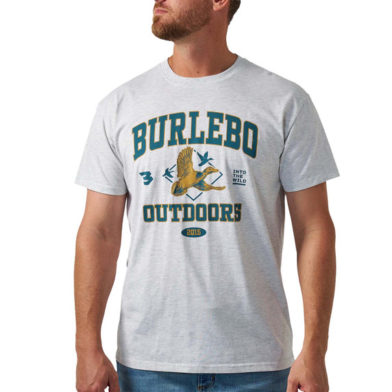 Image of the Burlebo Short Sleeve Tee Fly Wild in Ash Grey