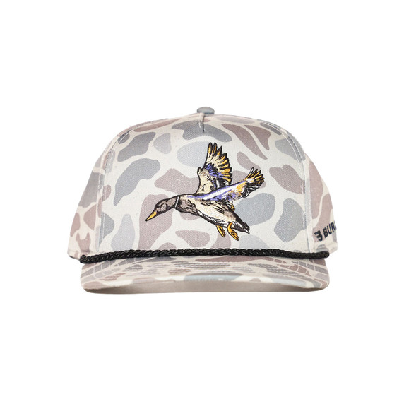 Image of the Burlebo Diving Mallard Cap, Classic Deer Camo.