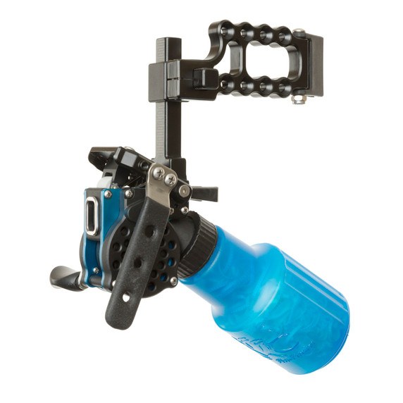 Flipped image of the Fin-Finder Winch Pro Bowfishing Reel, Right Handed.