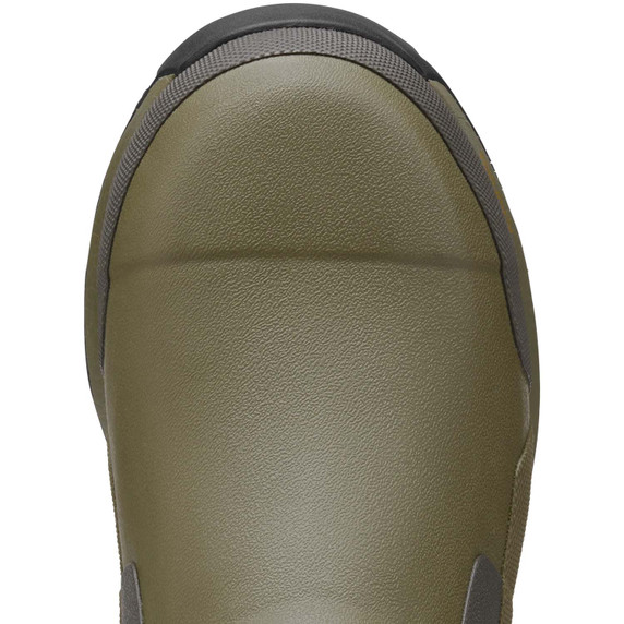 Toe image of the Lacrosse Alphaburly Aero 800G Pull On Hunting Boots, Mossy Oak Fall Foliage.