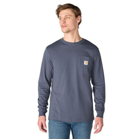 Front image of the Carhartt Irvine Relaxed Deer Badge Long Sleeve T-Shirt.
