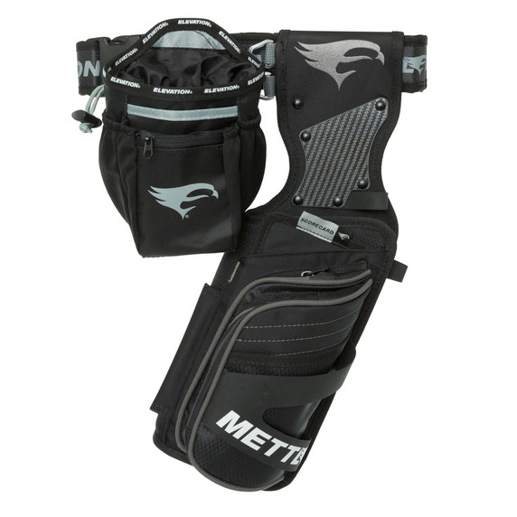 Image of the Elevation Mettle Field Quiver Package in Black, Left Handed