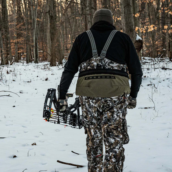 Lifestyle Image of the Arsenal Cloud Freedom Archery Saddle.