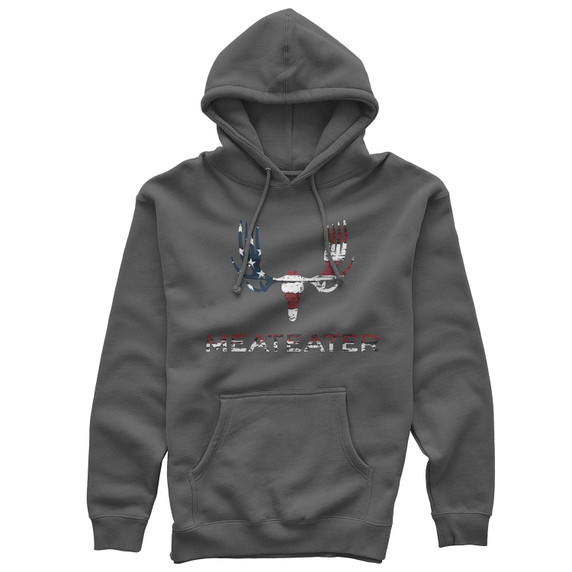 Image of the Meat Eater ME Flag Fill Logo Hoody.