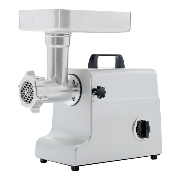 Tilted iamge of the LEM MightyBite #8 Aluminum Grinder.