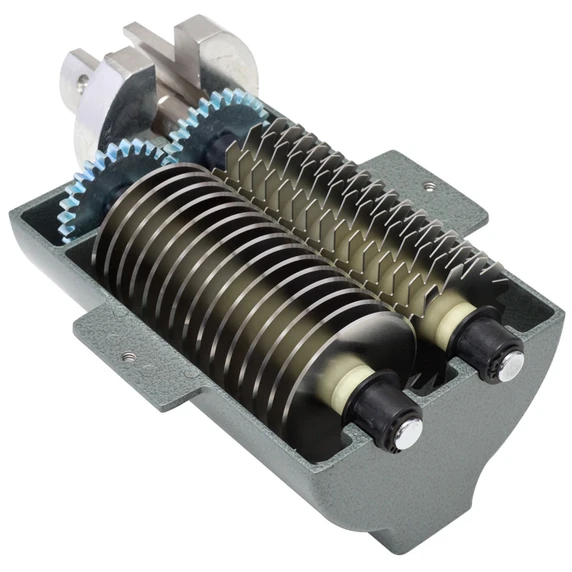 Bottom image of the LEM BigBite 2 in 1 Jerky Slicer/Tenderizer Attachment for Grinder.
