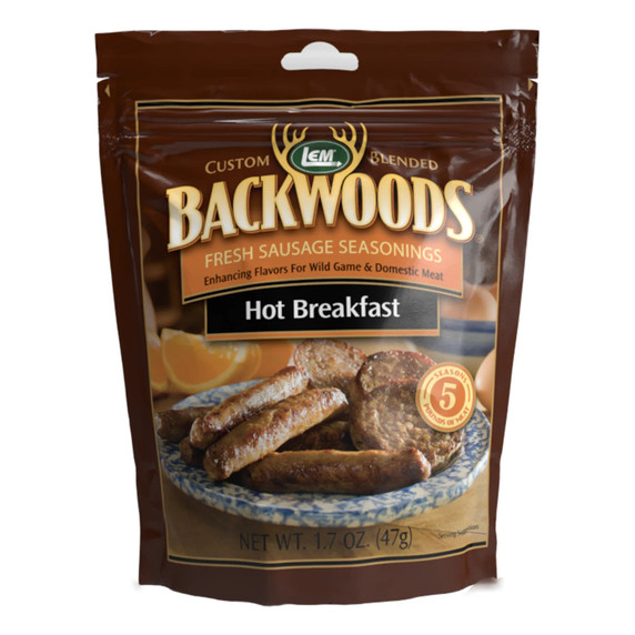 Image of the LEM Backwoods Hot Breakfast Sausage Seasoning for 5 Lbs..