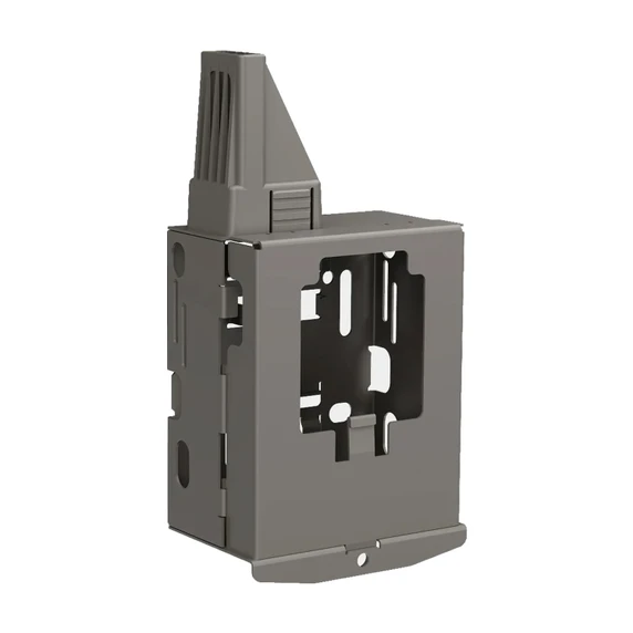 Tilted image of the Tactacam Reveal Trail Camera Lockable 4.0 Security Box.