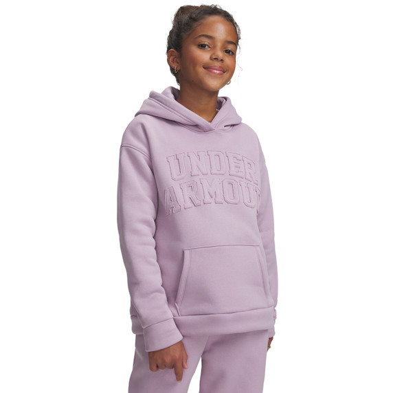 Image of the Under Armour Girls' Armour Fleece Hoodie in Mauve Pink