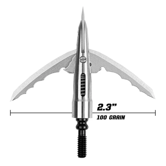 Width Image of the Bowmar Archery Beast 2.3" COC Titanium Broadheads.
