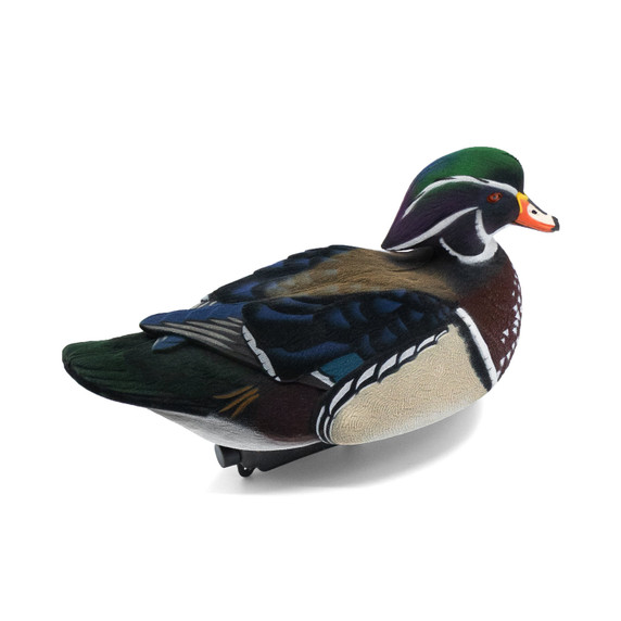 Back tilted image of the Final Approach Live Fully Flocked Wood Ducks.