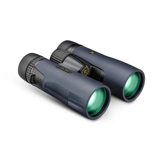 Tilted image of the Vortex Diamondback HD 10x42 250th Anniversary Binoculars.