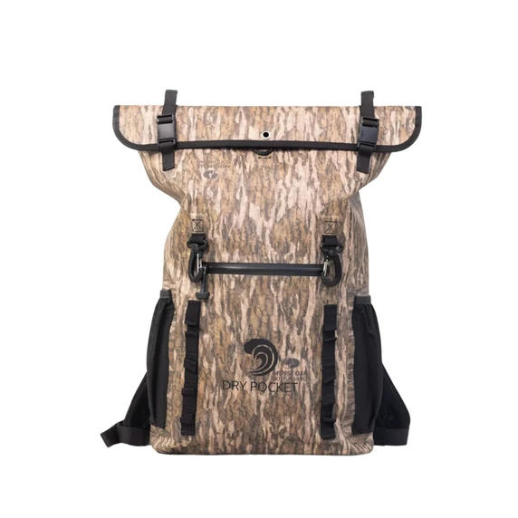 Image of the Dry Pocket Waterproof Floating Backpack Dry Bag in Mossy Oak Bottomland.
